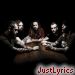 in flames